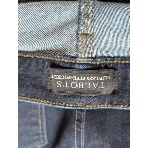 Talbots Slim Ankle Jeans 6 Petite Flawless Five-Pocket Design Dark Wash Denim Wo - Picture 4 of 4
